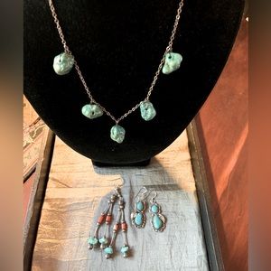 Beautiful Vintage Navajo Turquoise Jewelry including Susie Benally signed piece.